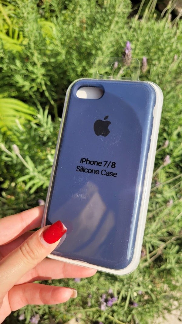 Producto - Iph 7 / Iph 8 / Iph SE 2020 Silicone Case con felpa azul