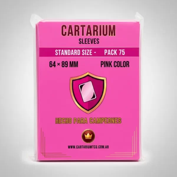 Producto - Sleeves Folios Cartarium Color Rosa64x89 75u TCG Standard MTG - 1