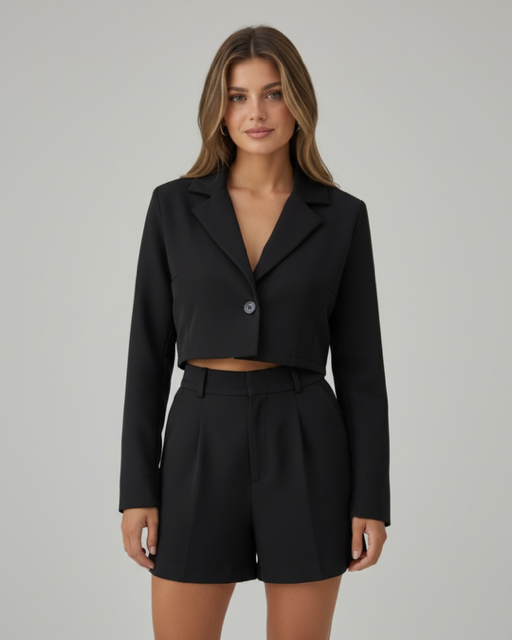 Producto - BLAZER SASTRERO IMPORTADO BOLSILLOS BLACK 0811