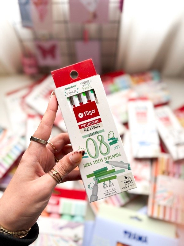 Producto - Resaltadores Filgo Multilighter X5 TONO 08 VERDES BRILLANTES