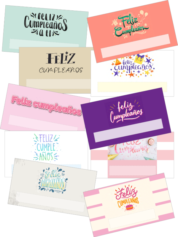 Producto - Tarjetas feliz cumpleaños para escribir