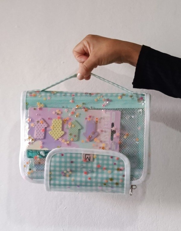 Producto - Cartu Jazmín transparente con detalles en verde