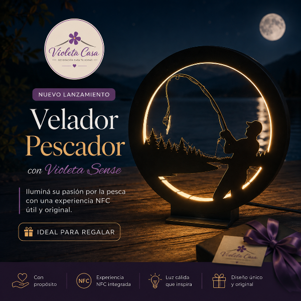 Producto - Velador Pescador con Violeta Sense - 0