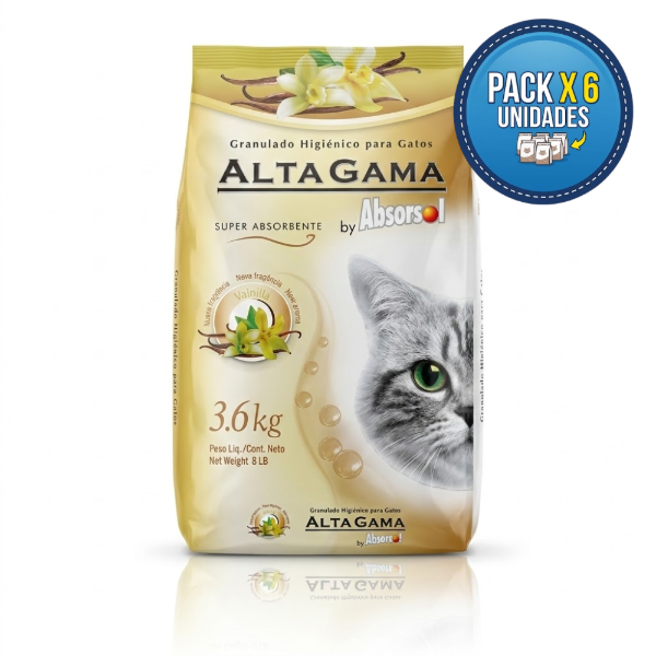 Producto - Absorsol Perfumada Vainilla Piedra Sanitaria - PACK X 6 UNIDADES x 3.6 Kg c/u