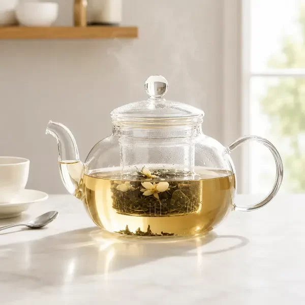 Producto - Tetera Infusor Vidrio Borosilicato 600ml Con Tapa