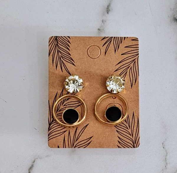 Producto - Combo Círculo Dorado con Círculo Negro y Cubik engarzado