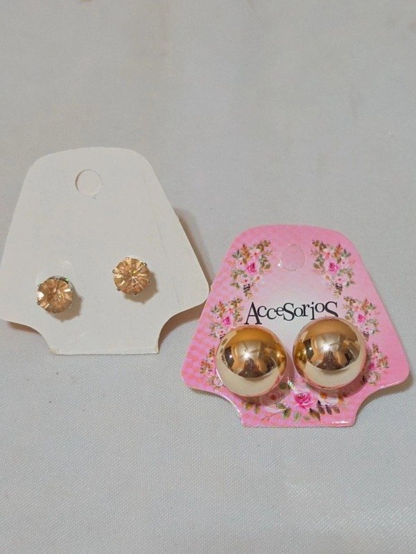 Producto - Aros perla dorados con strass
