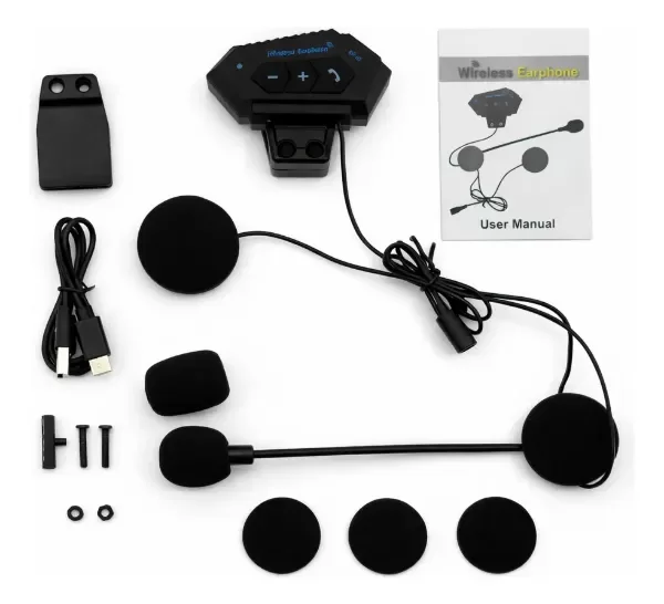 Producto - Auricular Bluetooth Wireless Para Casco De Moto Genérico