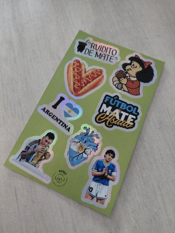 Producto - Planchitas de stickers - Argentina #006