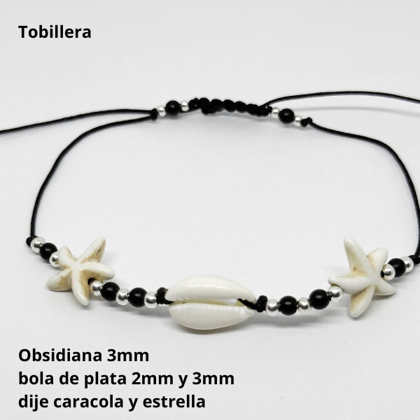 Producto - TOB #FP - Piedra obsidiana, estrella de mar y caracola (DOLAR)