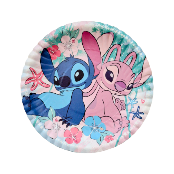 Producto - Plato Angel y Stitch x 5