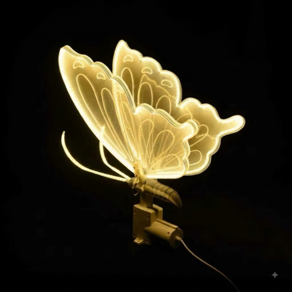 Producto - Mariposa Luz Led Con Movimiento Decoración Tenencia Eventos - 4