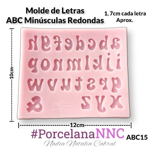 Producto - Molde de letras Minúsculas Redondas ABC15