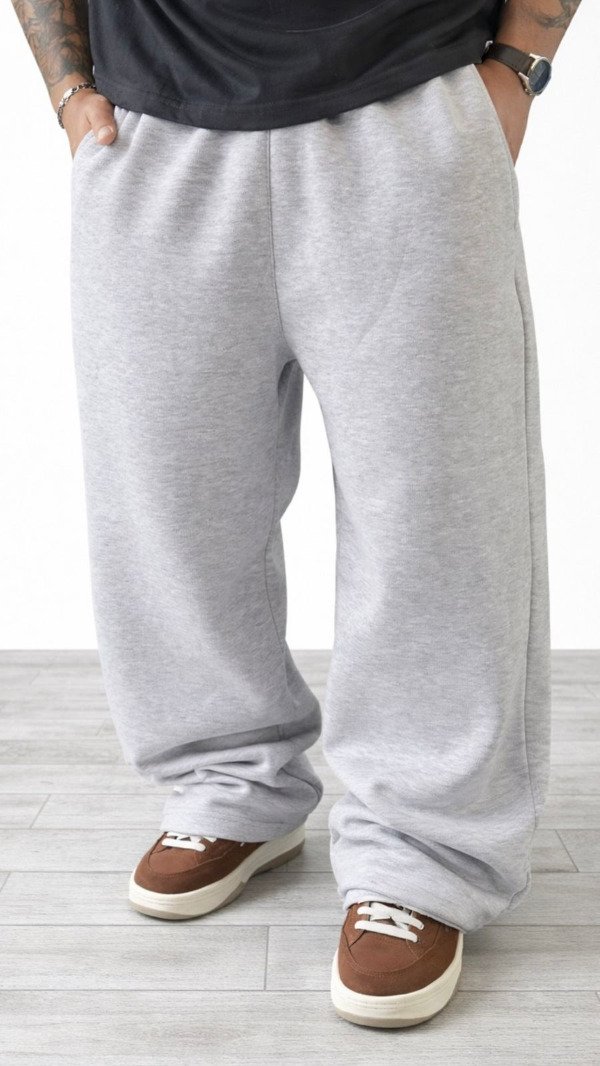 Producto - Jogging Baggy Frisado Gris Melange