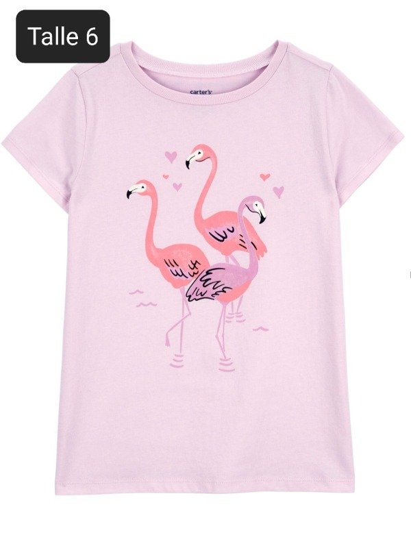Remera manga corta carters talle 6 flamenco