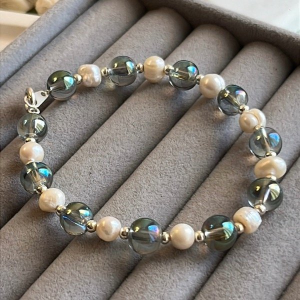 Producto - Pulsera Perla y Vidrio (Plata 900)