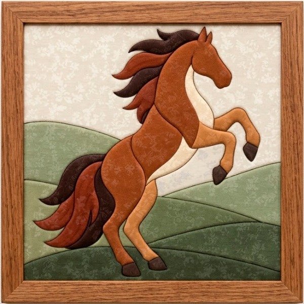 Producto - Kit Kinusaiga con bastidor Patchwork sin Costura CABALLO - 1