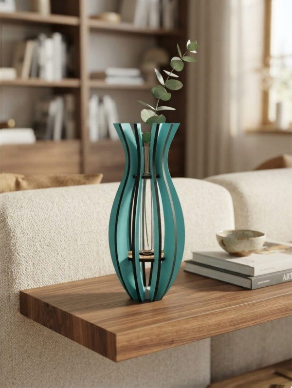 Producto - Florero FLORA / Verde Aqua - 1