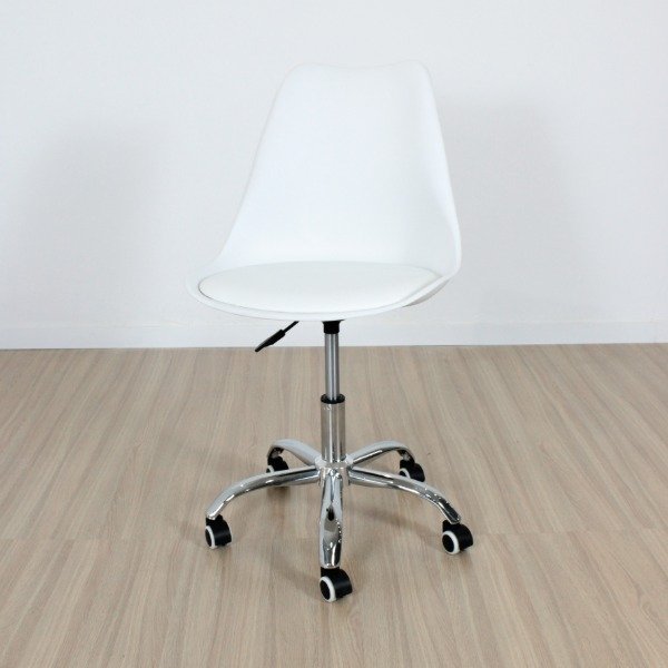 Producto - Silla Giratoria Regulable Blanca