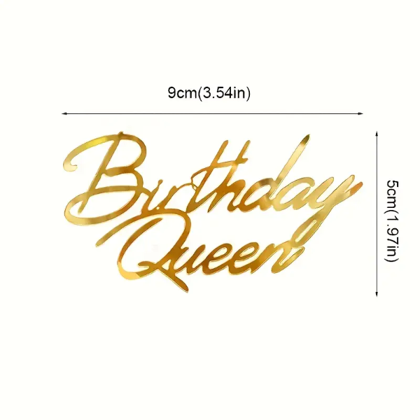 Producto - Topper Birthday Queen dorado
