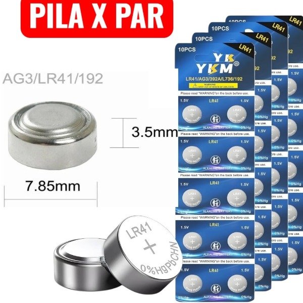 Producto - Pila ag3 lr41 x par