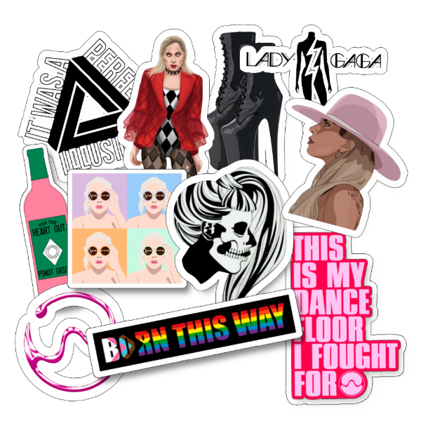 Producto - Stickers Lady Gaga