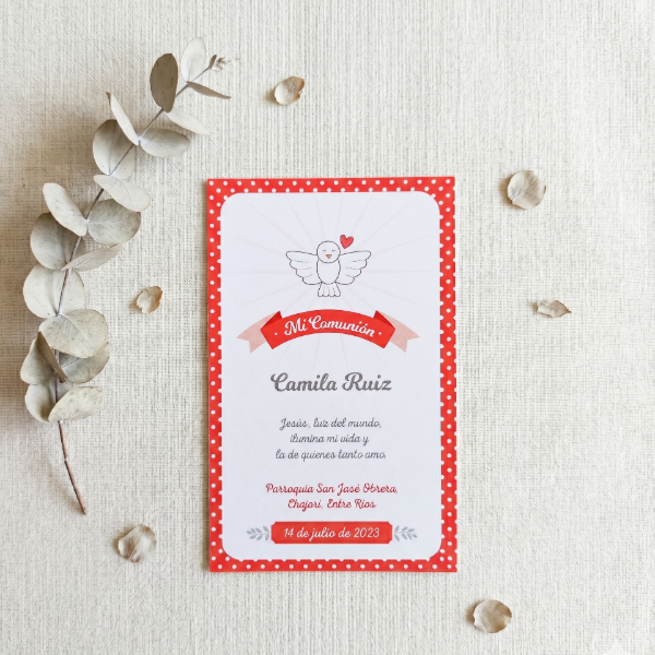 Producto - Diseño de Estampitas - Modelo Espíritu Santo