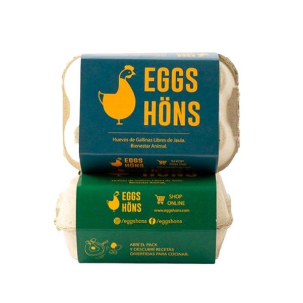 Producto - Huevos Organicos de Gallinas Libres de Jaula (6u) EGGS HONS