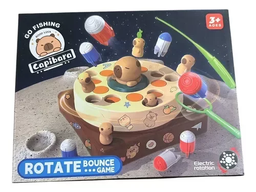Producto - JUEGO DE MESA PESCA CAPIBARA GIRATORIO A PILA