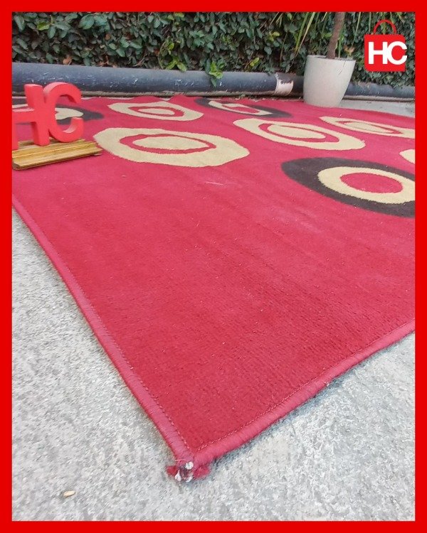 Producto - Alfombra de living / dormitorio con diseño de círculos geométricos - 4