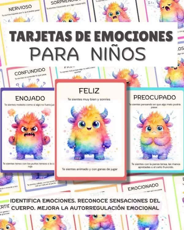 Producto - Tarjetas de Emociones para Niños - Mini Monsters Emocionales