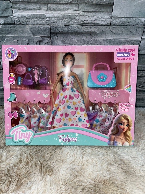 Producto - Tini fashion muñeca rubia y castaña con 6 cambios de ropa - 1