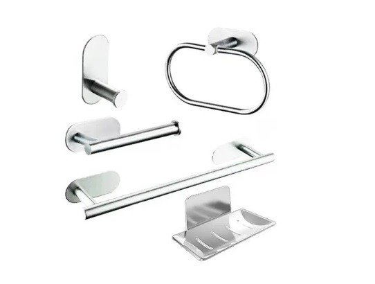 Producto - SET BAÑO LONDON 5 PIEZAS CROMADO  - 9340