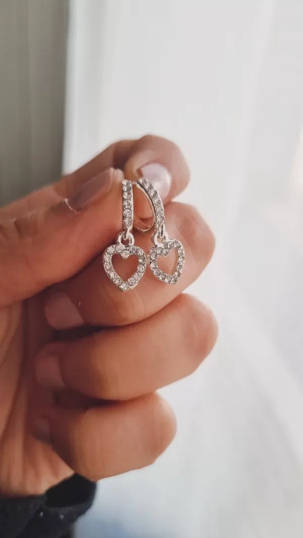 Producto - Arg strass cubanitas con corazon colgante AB