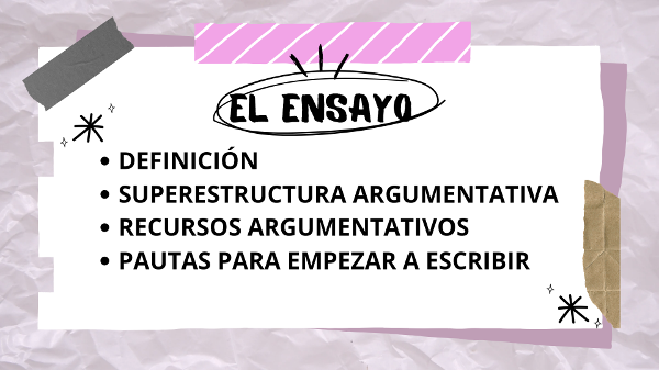 Producto - El ensayo - Teoría y pautas para escribir