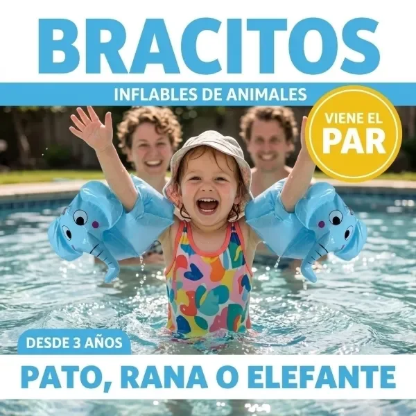 Producto - Bracitos Inflables Animales Pileta Par Pato Rana o Elefante MODELOS SURTIDOS - 0