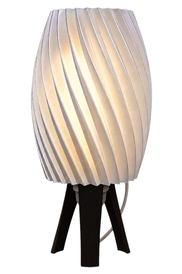 Producto - Lámpara Velador Lidia (27x17 cm) -Diseño Espiral Escultórico - 220 Volts - 11