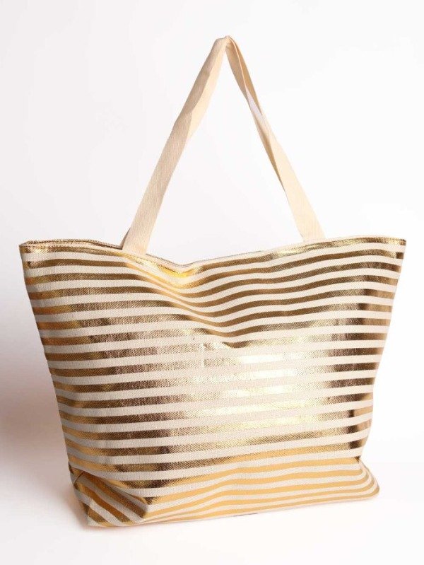 Producto - Bolso rayado metalizado Belli