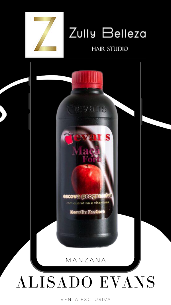 Alisado Evans Forte Manzana 1 litro - zullybelleza