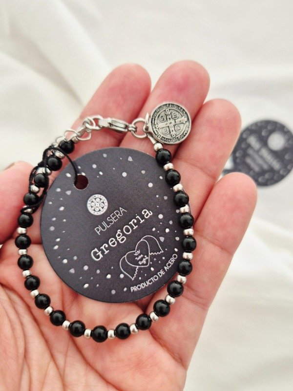Producto - Pulsera Acero Gregoria (Onix)