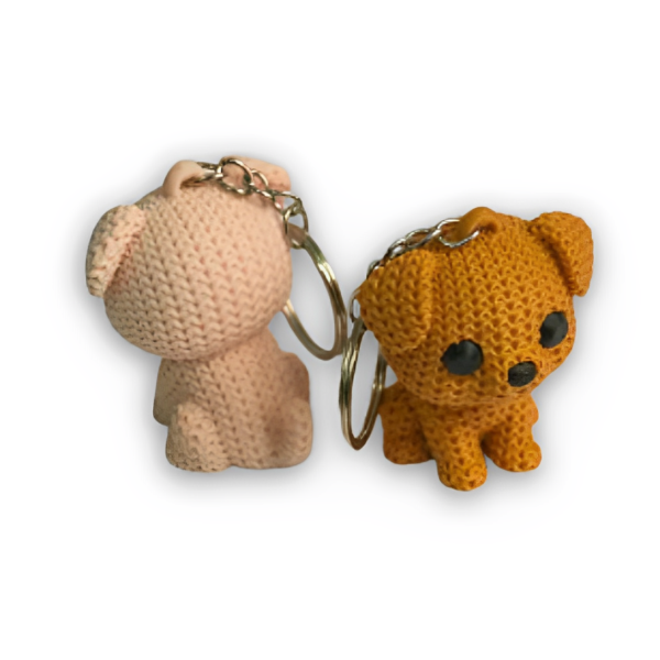Producto - Llaveros Perritos Efecto Tejido