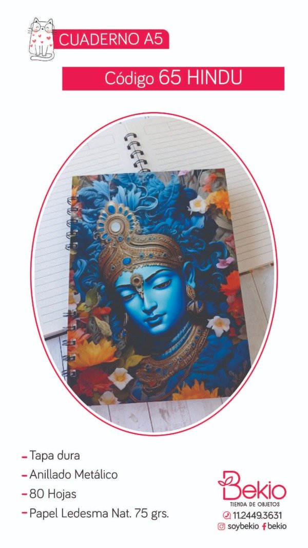 Producto - Cuaderno A5 - 65 Hindú