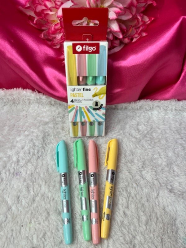 Producto - Resaltadores finos x4 filgo-Pasteles - 1