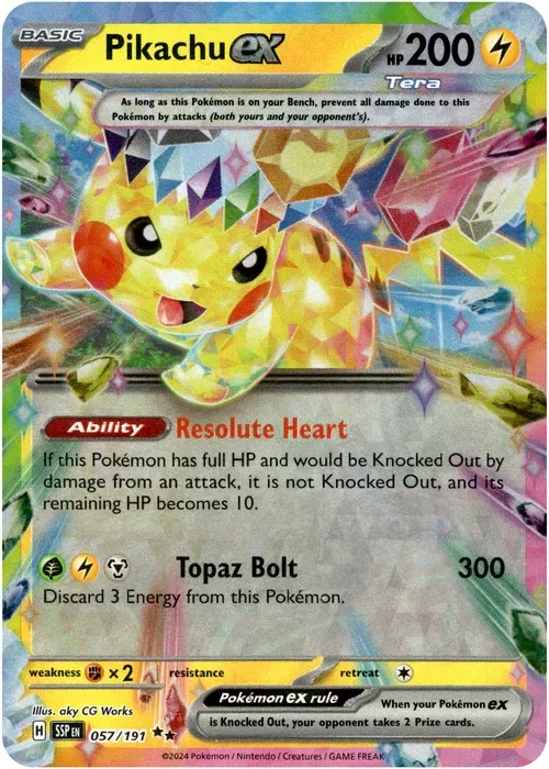 Producto - Pikachu ex - 057/191 - Surging Sparks - Holo