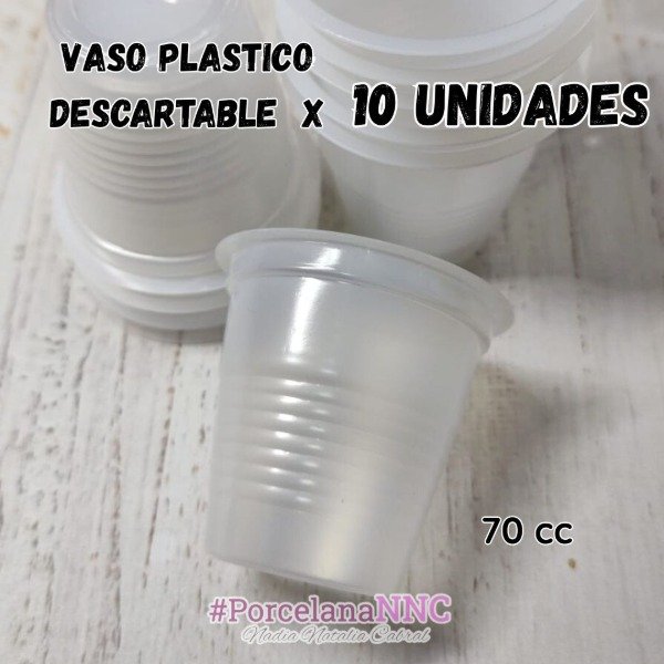 Producto - Vaso plástico descartable 70 cc x10 unidades