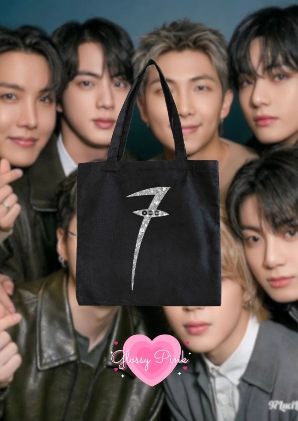 Producto - Tote Bag 7 BTS - VINILO TEXTIL GLITTER