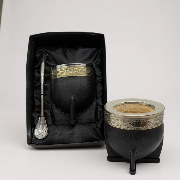 Producto - CAJA REGALO IMPERIAL ALPACA + BOMBILLA PICO DE LORO CON FILTRO PALA