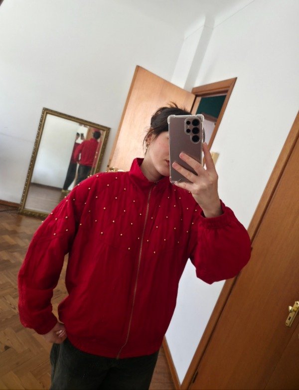 Campera de seda roja — imagen 5