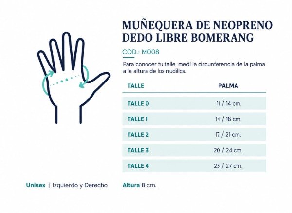 Producto - Muñquera Boomerang Dedo Libre Neop - 2
