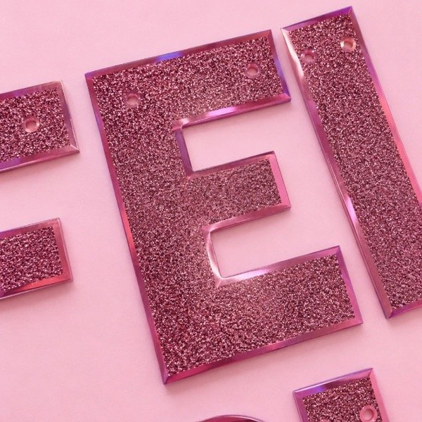 Producto - Banderín Glitter Rosa